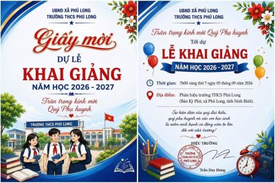 TRÂN TRỌNG KÍNH MỜI QUÝ PHỤ HUYNH DỰ LỄ KHAI GIẢNG NĂM HỌC 2026 – 2027